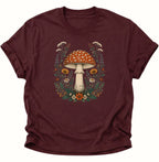 Fliegenpilz Wildblumen Unisex T-Shirt Weiß - PINE & RIVER