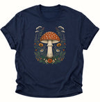 Fliegenpilz Wildblumen Unisex T-Shirt Weiß - PINE & RIVER