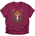 Fliegenpilz Wildblumen Unisex T-Shirt Weiß - PINE & RIVER