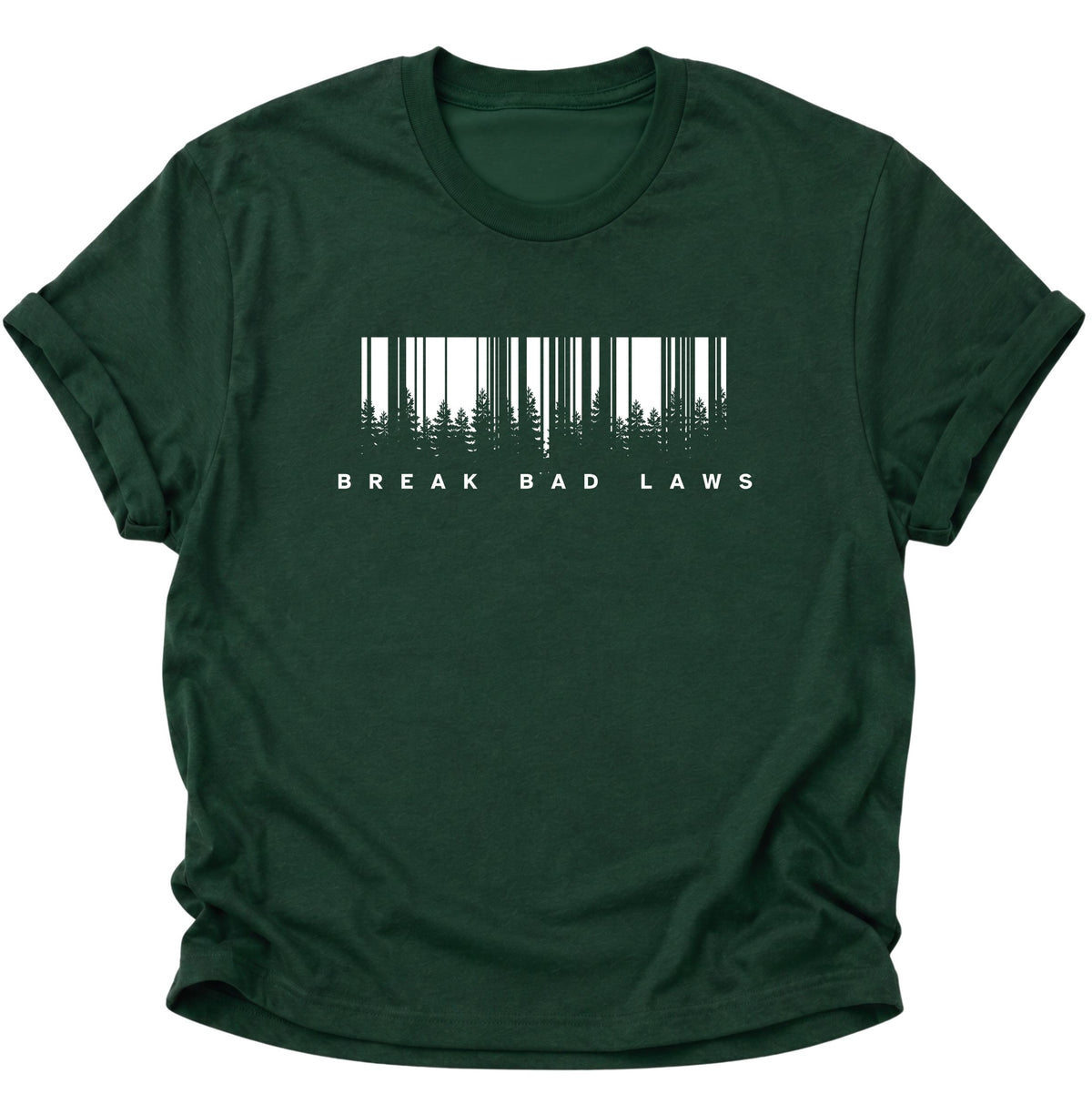 Break Bad Laws Barcode T-Shirt Forest Green - PINE & RIVER