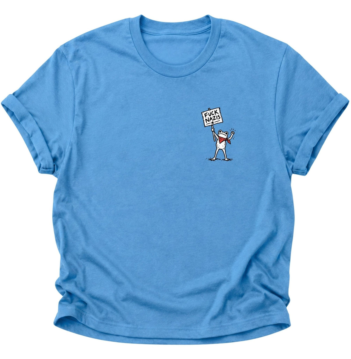 Frosch gegen Rechts Unisex T-Shirt Carolina Blue - PINE & RIVER