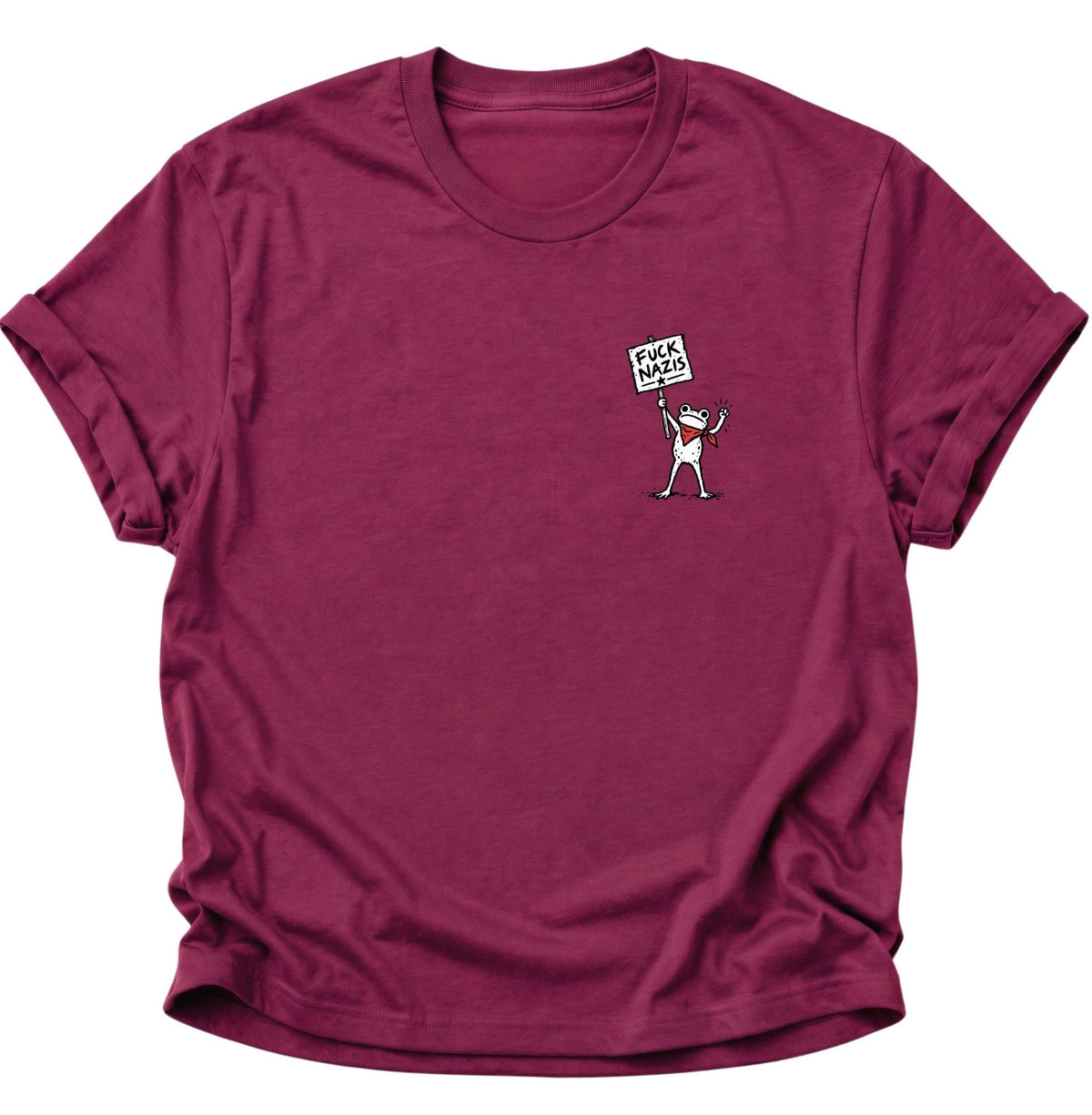 Frosch gegen Rechts Unisex T-Shirt Cardinal Red - PINE & RIVER