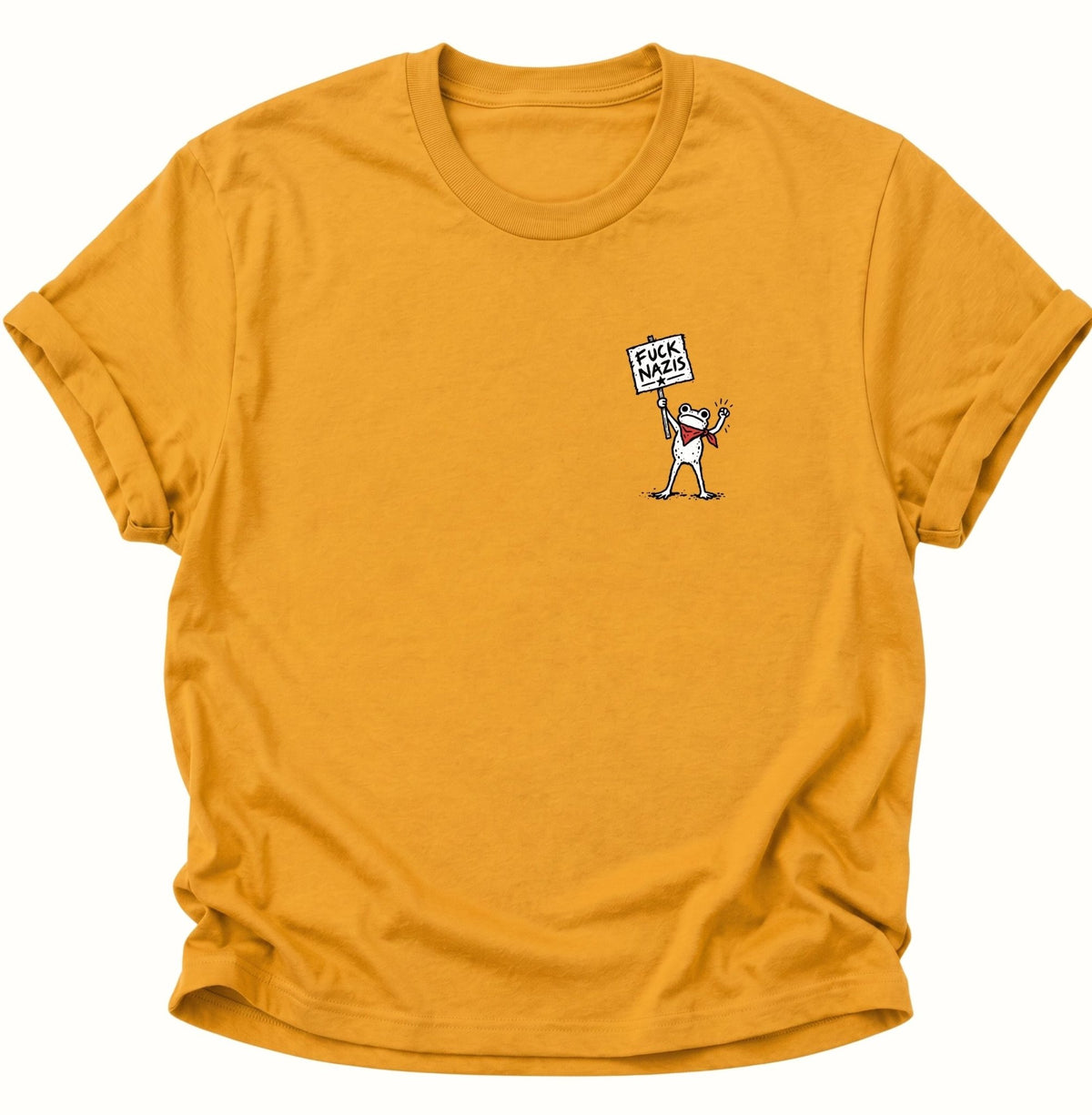 Frosch gegen Rechts Unisex T-Shirt Gelb - PINE & RIVER