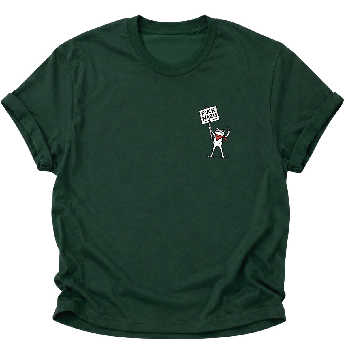 Frosch gegen Rechts Unisex T-Shirt Forest Green - PINE & RIVER