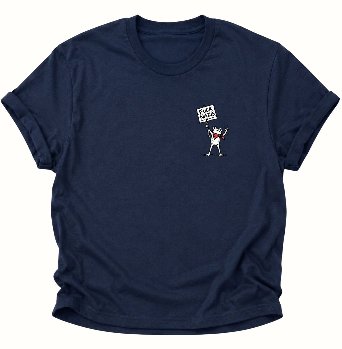 Frosch gegen Rechts Unisex T-Shirt Navy Blue - PINE & RIVER