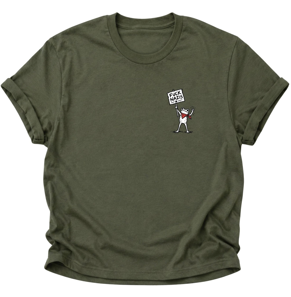 Frosch gegen Rechts Unisex T-Shirt Military Green - PINE & RIVER