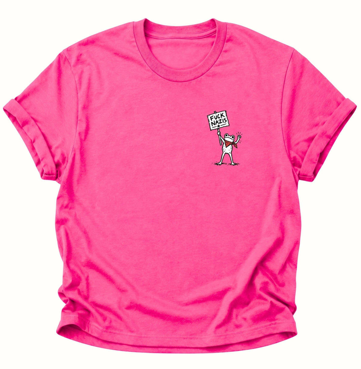 Frosch gegen Rechts Unisex T-Shirt Heliconia - PINE & RIVER
