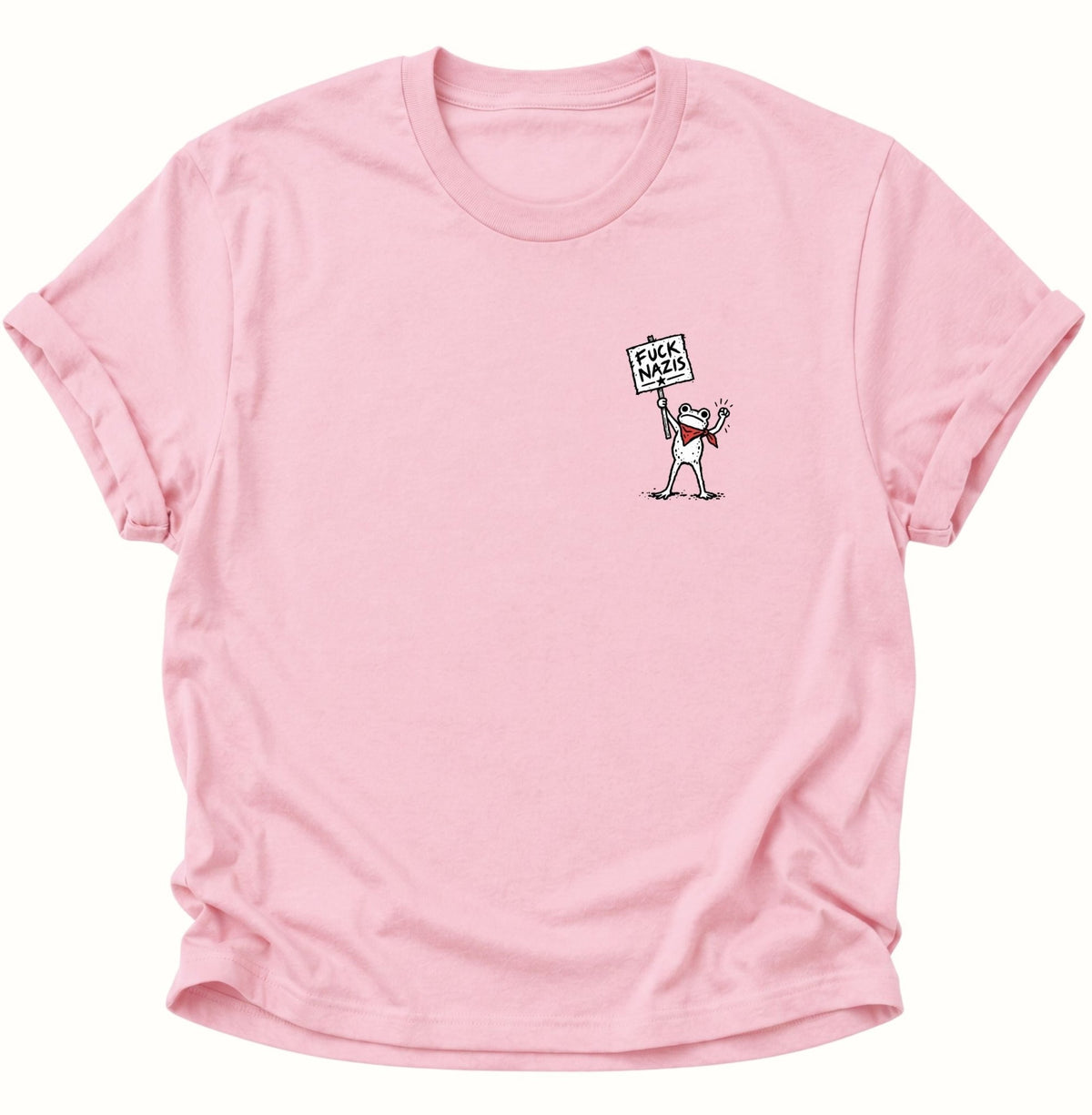 Frosch gegen Rechts Unisex T-Shirt Light Pink - PINE & RIVER