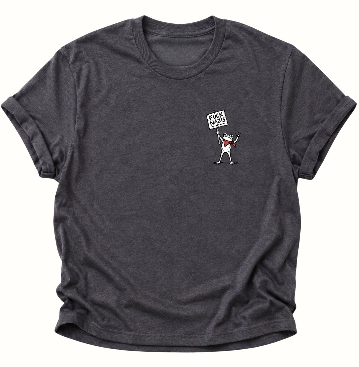 Frosch gegen Rechts Unisex T-Shirt Dark Heather - PINE & RIVER
