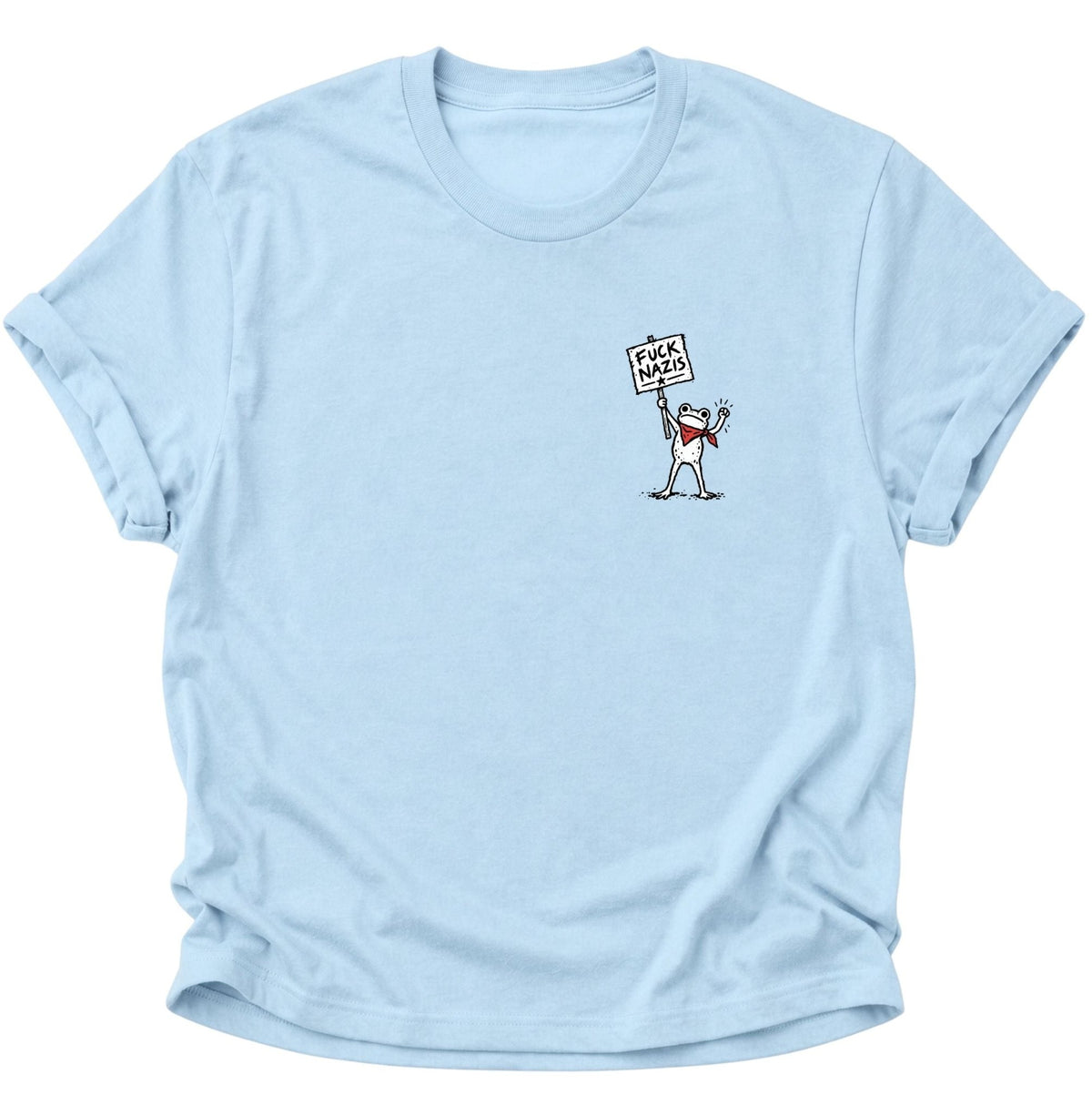 Frosch gegen Rechts Unisex T-Shirt Light Blue - PINE & RIVER