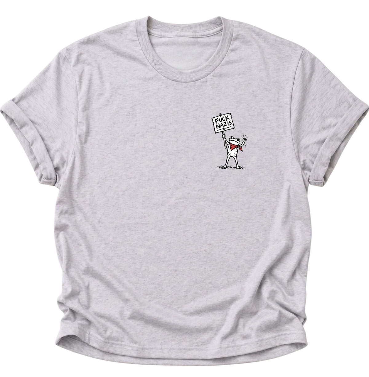 Frosch gegen Rechts Unisex T-Shirt Ash Grey - PINE & RIVER