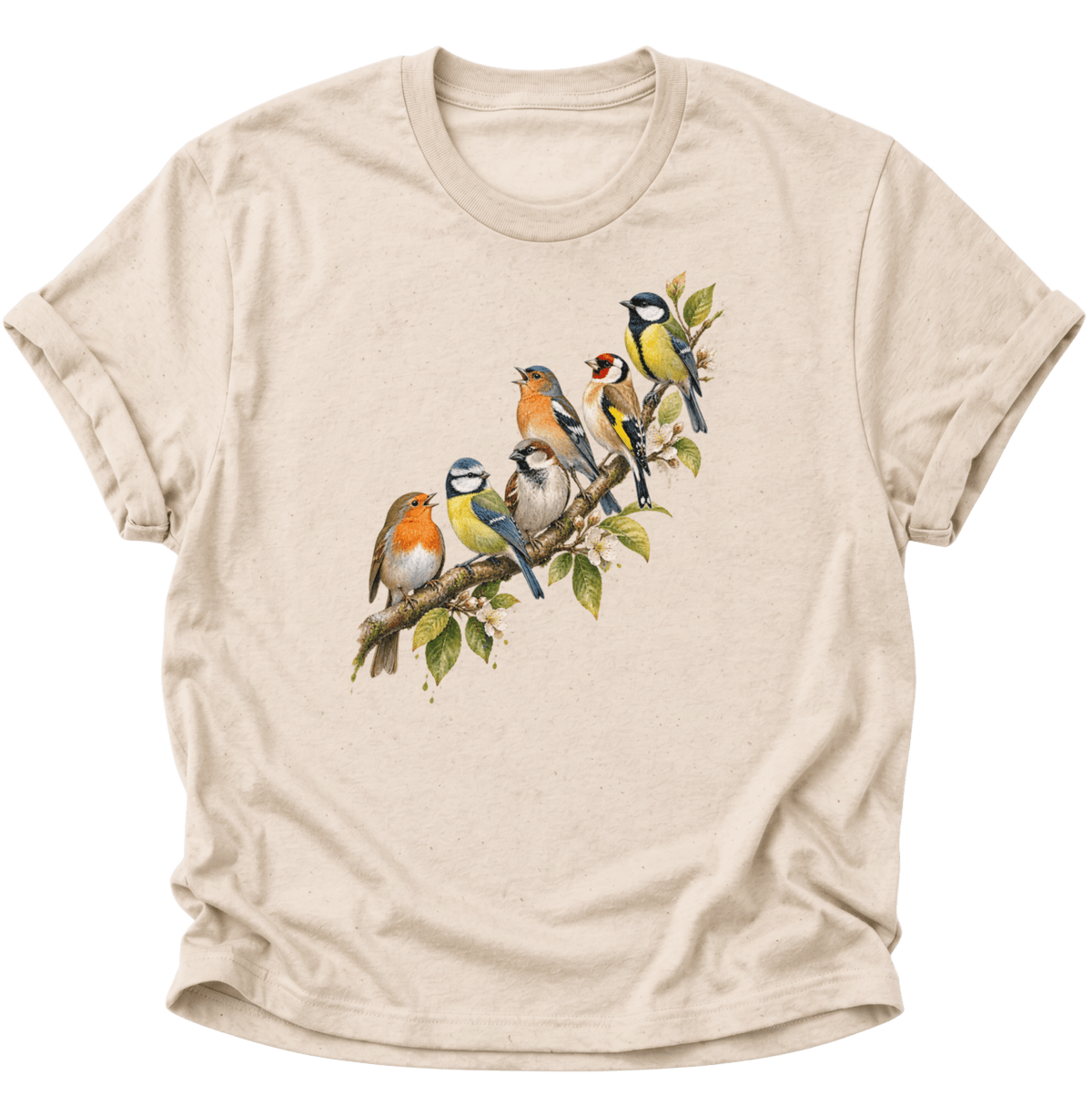 Frühlingsvögel Singvögel Unisex T-Shirt Nature - PINE & RIVER