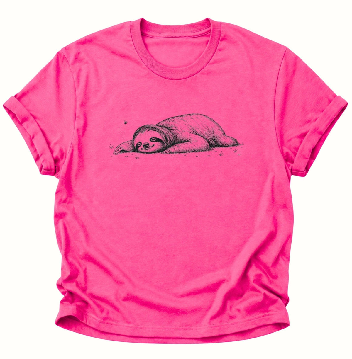 Ganz Entspannt Faultier Unisex T-Shirt Heliconia - PINE & RIVER