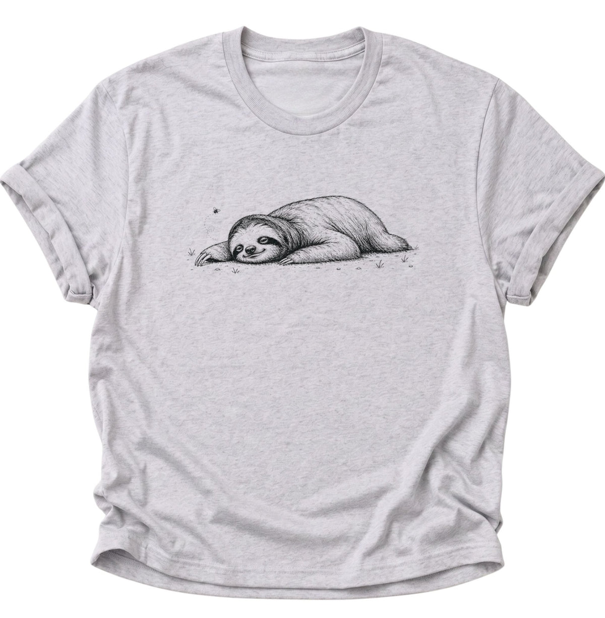 Ganz Entspannt Faultier Unisex T-Shirt Ash Grey - PINE & RIVER