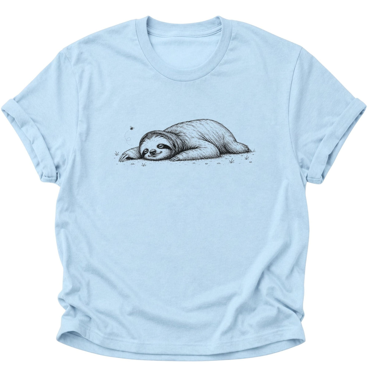Ganz Entspannt Faultier Unisex T-Shirt Light Blue - PINE & RIVER