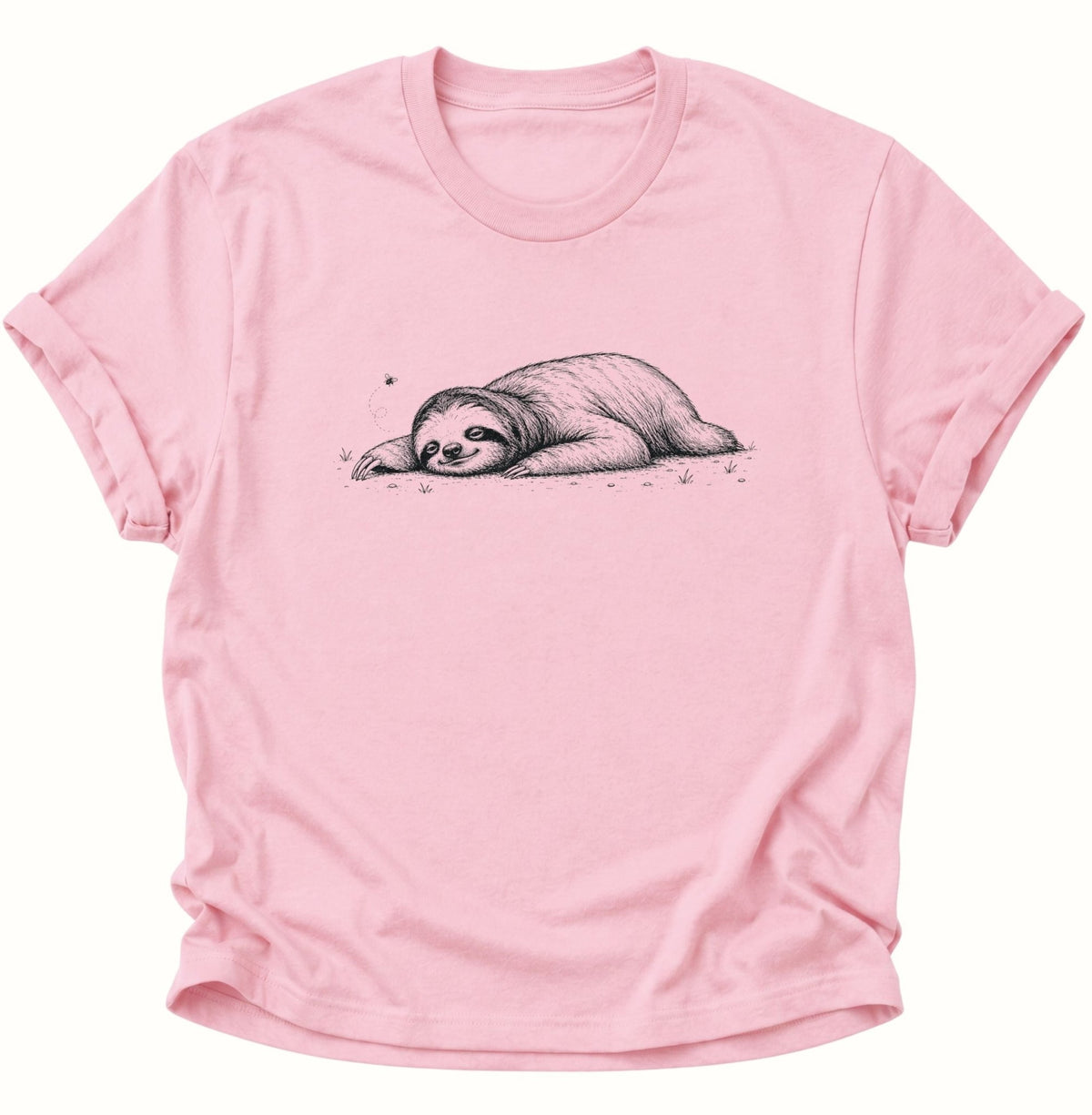 Ganz Entspannt Faultier Unisex T-Shirt Light Pink - PINE & RIVER