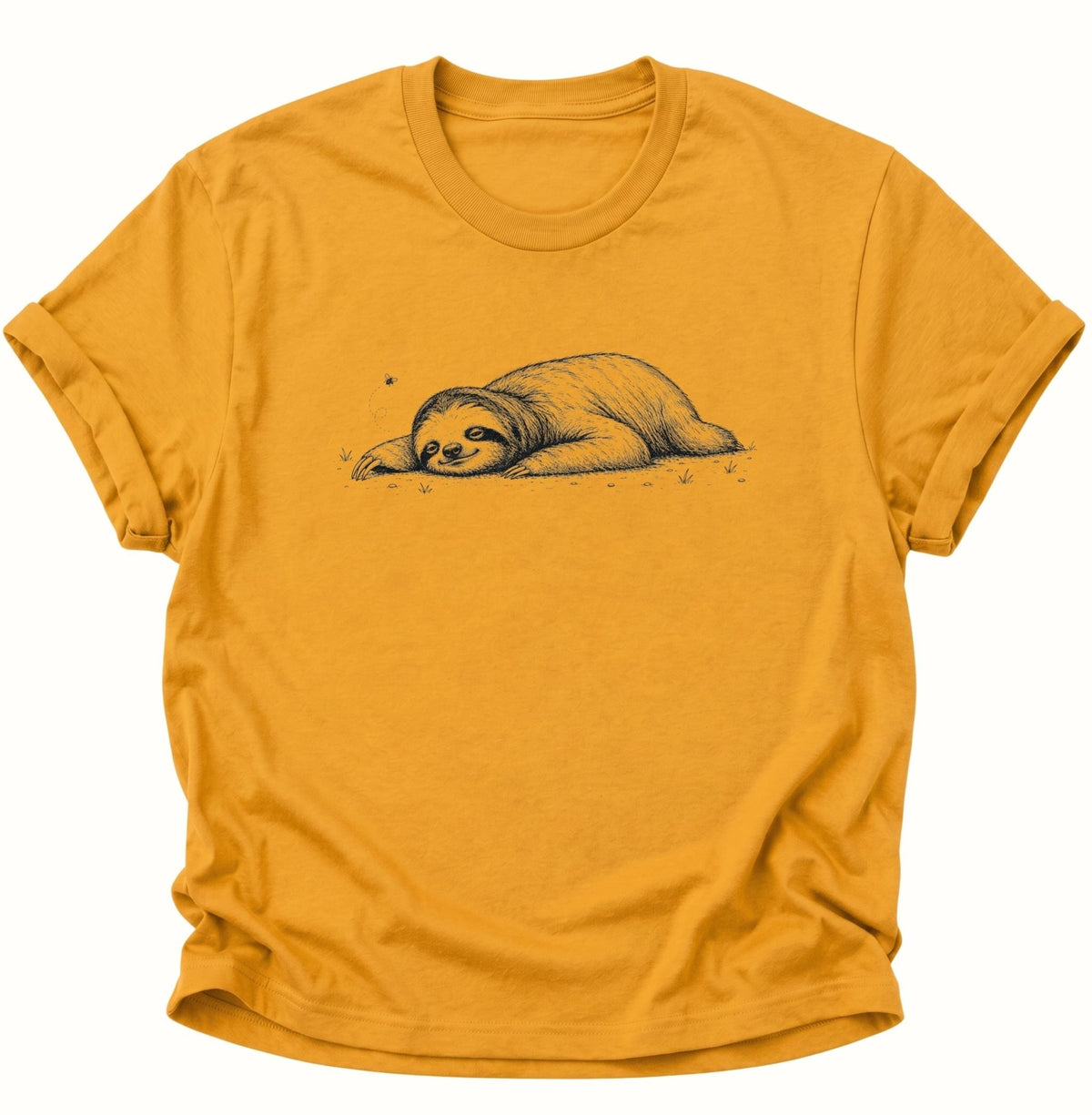 Ganz Entspannt Faultier Unisex T-Shirt Gelb - PINE & RIVER