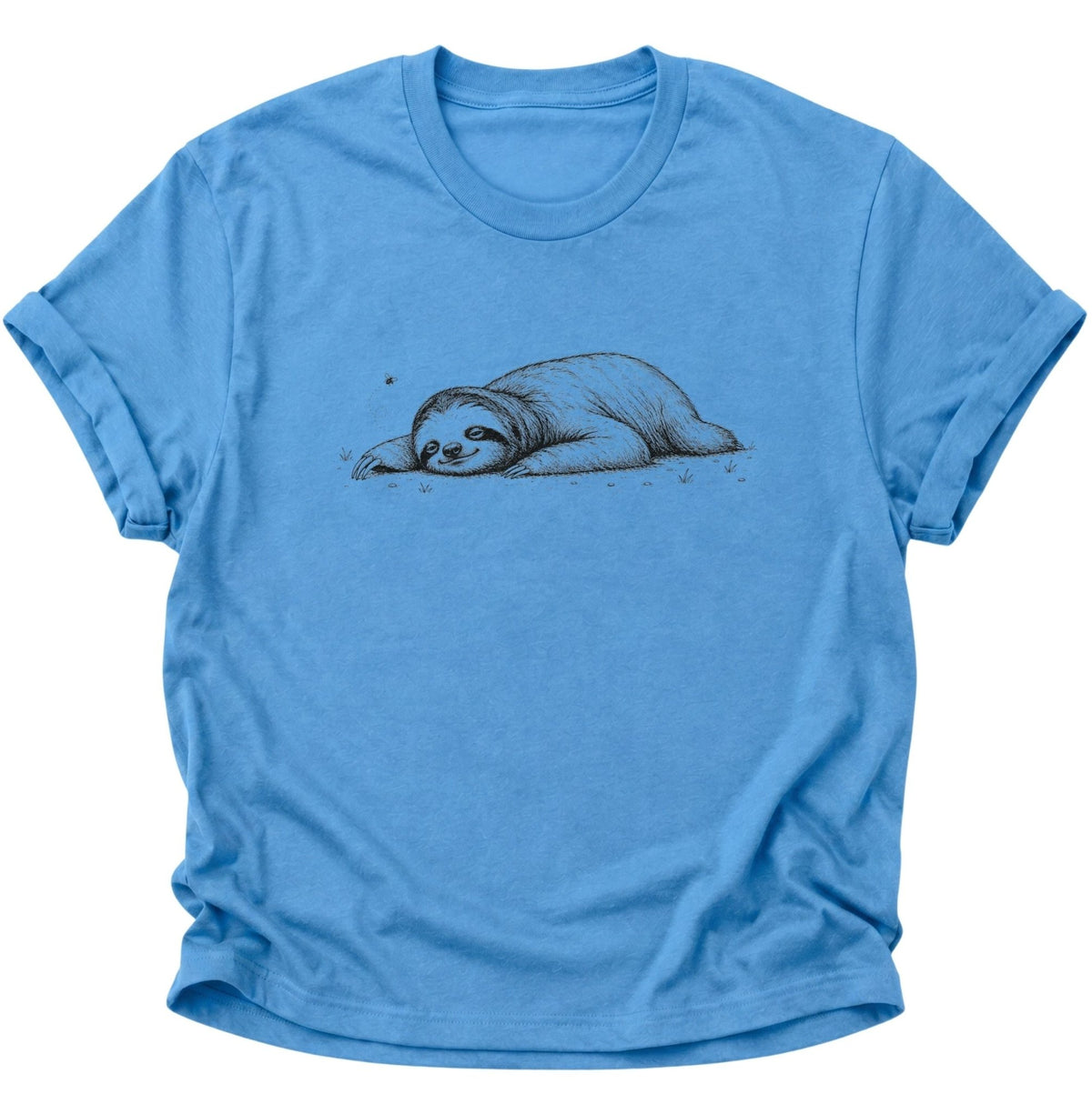 Ganz Entspannt Faultier Unisex T-Shirt Carolina Blue - PINE & RIVER