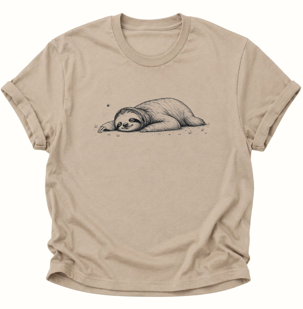 Ganz Entspannt Faultier Unisex T-Shirt Sand - PINE & RIVER
