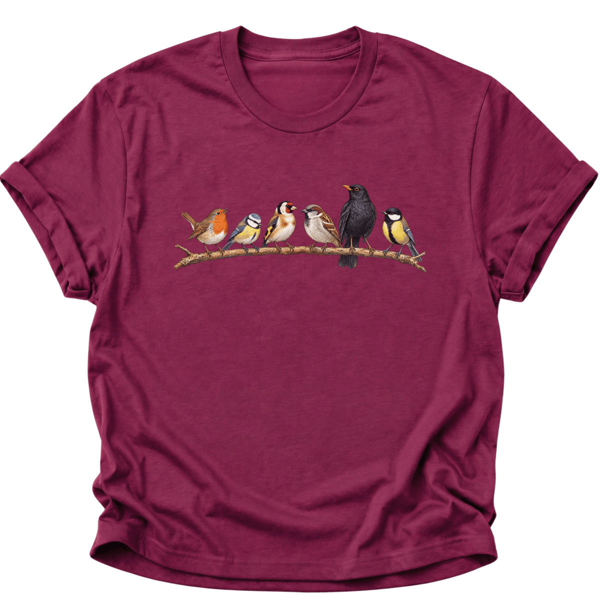 Gartenvögel Vogelbeobachter Unisex T-Shirt Cardinal Red - PINE & RIVER