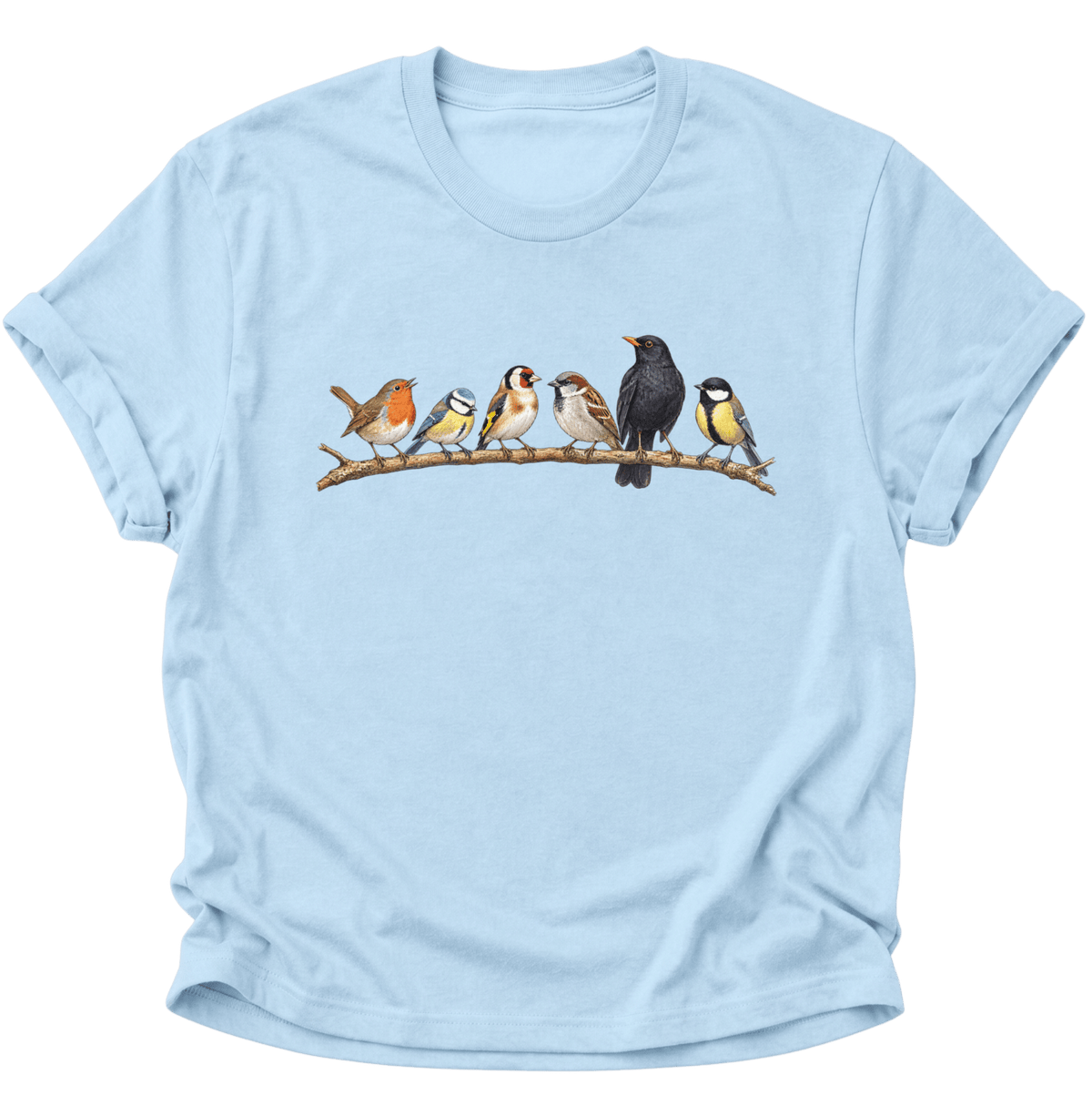 Gartenvögel Vogelbeobachter Unisex T-Shirt Light Blue - PINE & RIVER