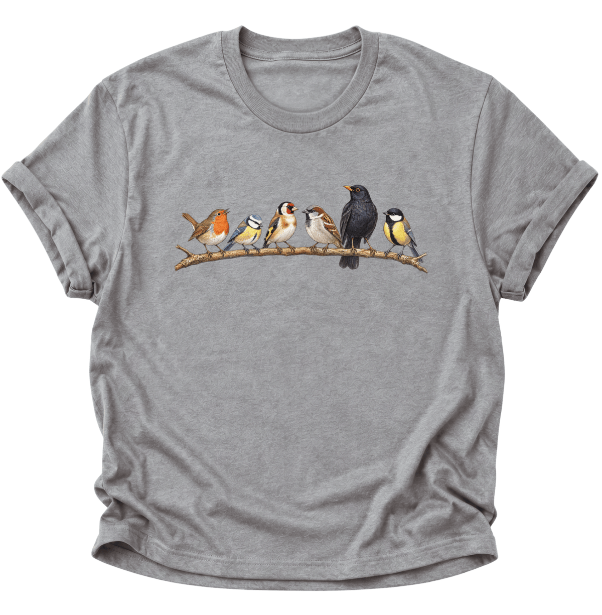 Gartenvögel Vogelbeobachter Unisex T-Shirt Sport Grey - PINE & RIVER