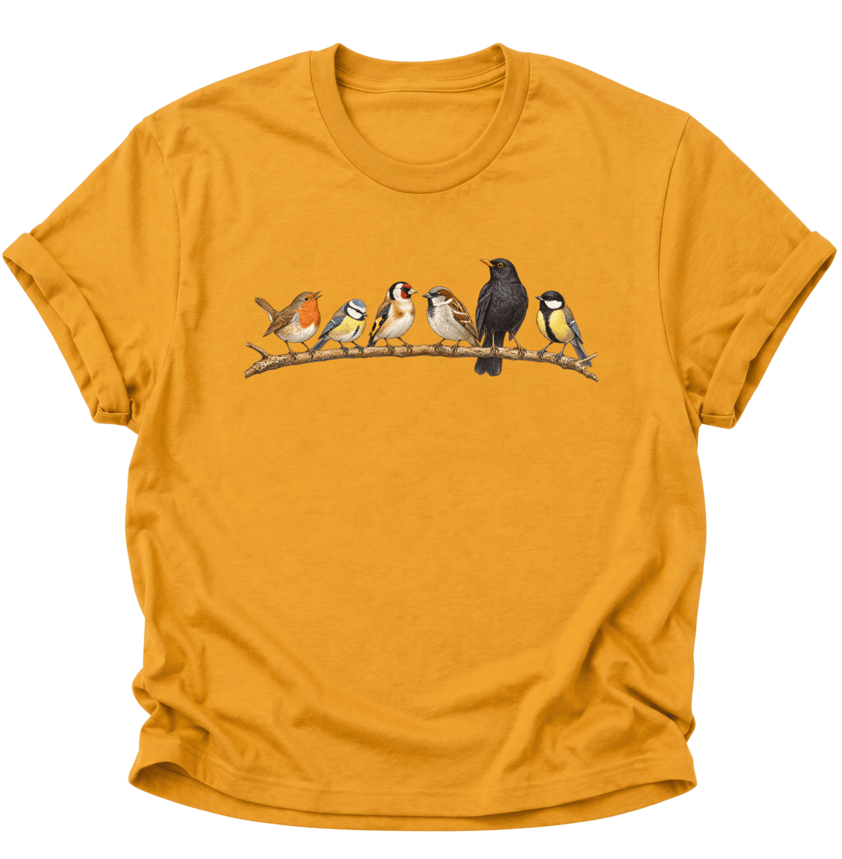 Gartenvögel Vogelbeobachter Unisex T-Shirt Gelb - PINE & RIVER