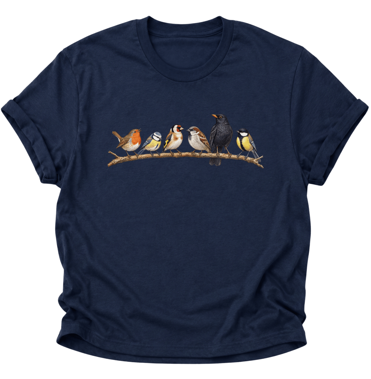 Gartenvögel Vogelbeobachter Unisex T-Shirt Navy Blue - PINE & RIVER