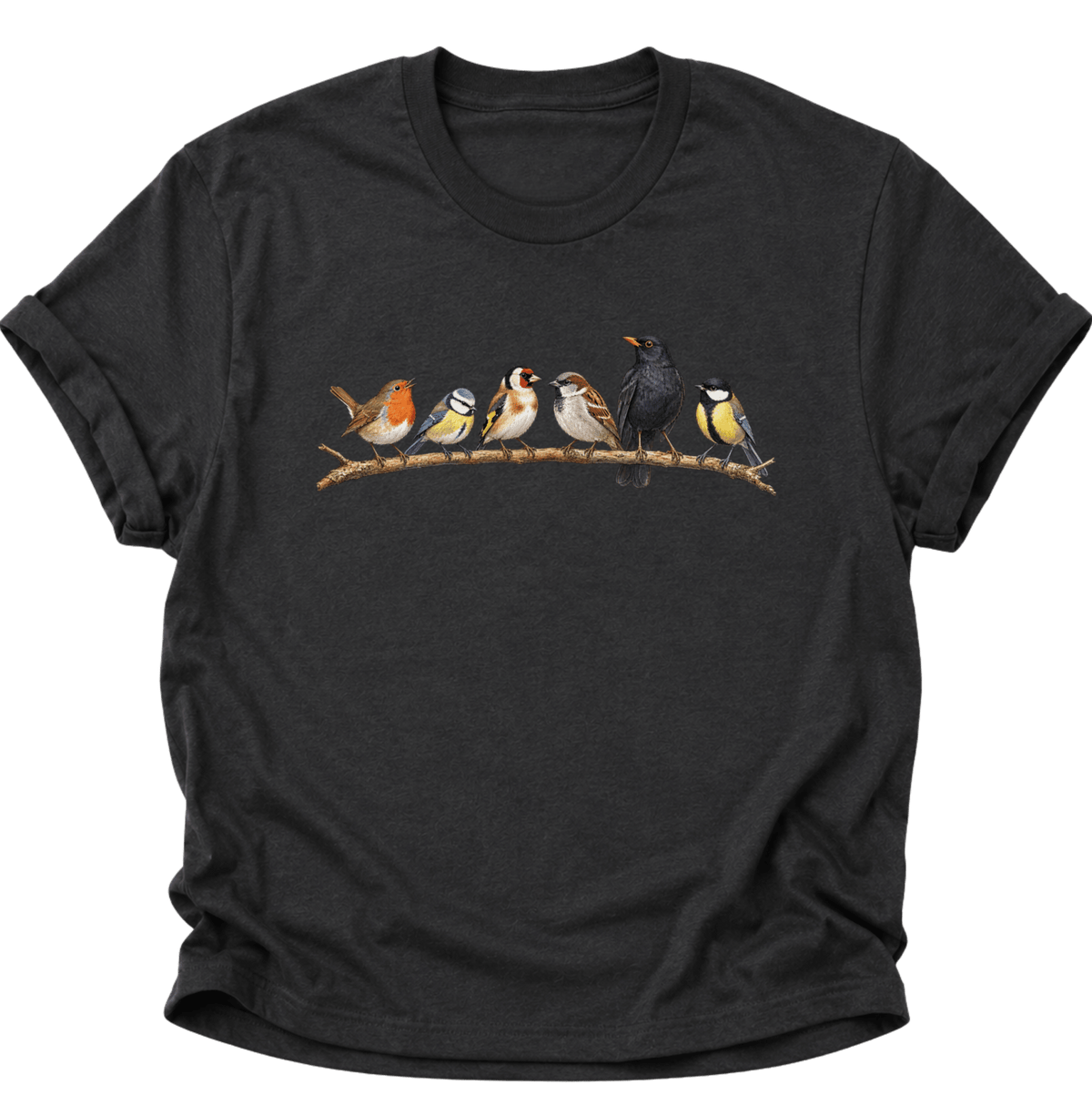 Gartenvögel Vogelbeobachter Unisex T-Shirt Schwarz - PINE & RIVER