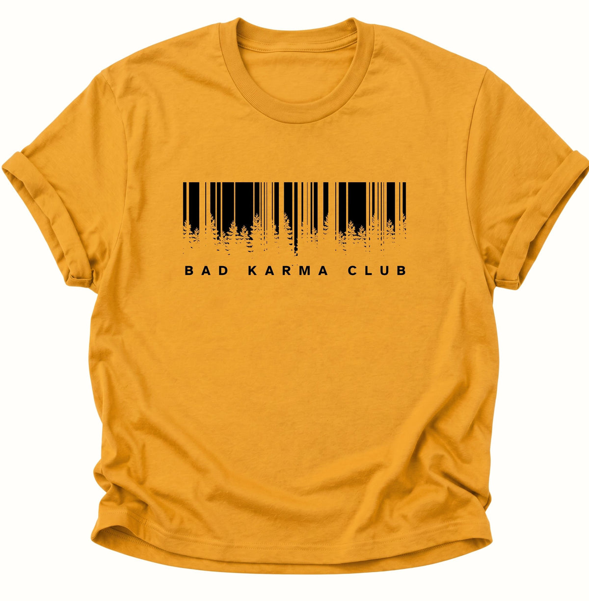 Bad Karma Club Unisex T-Shirt Gelb - PINE & RIVER