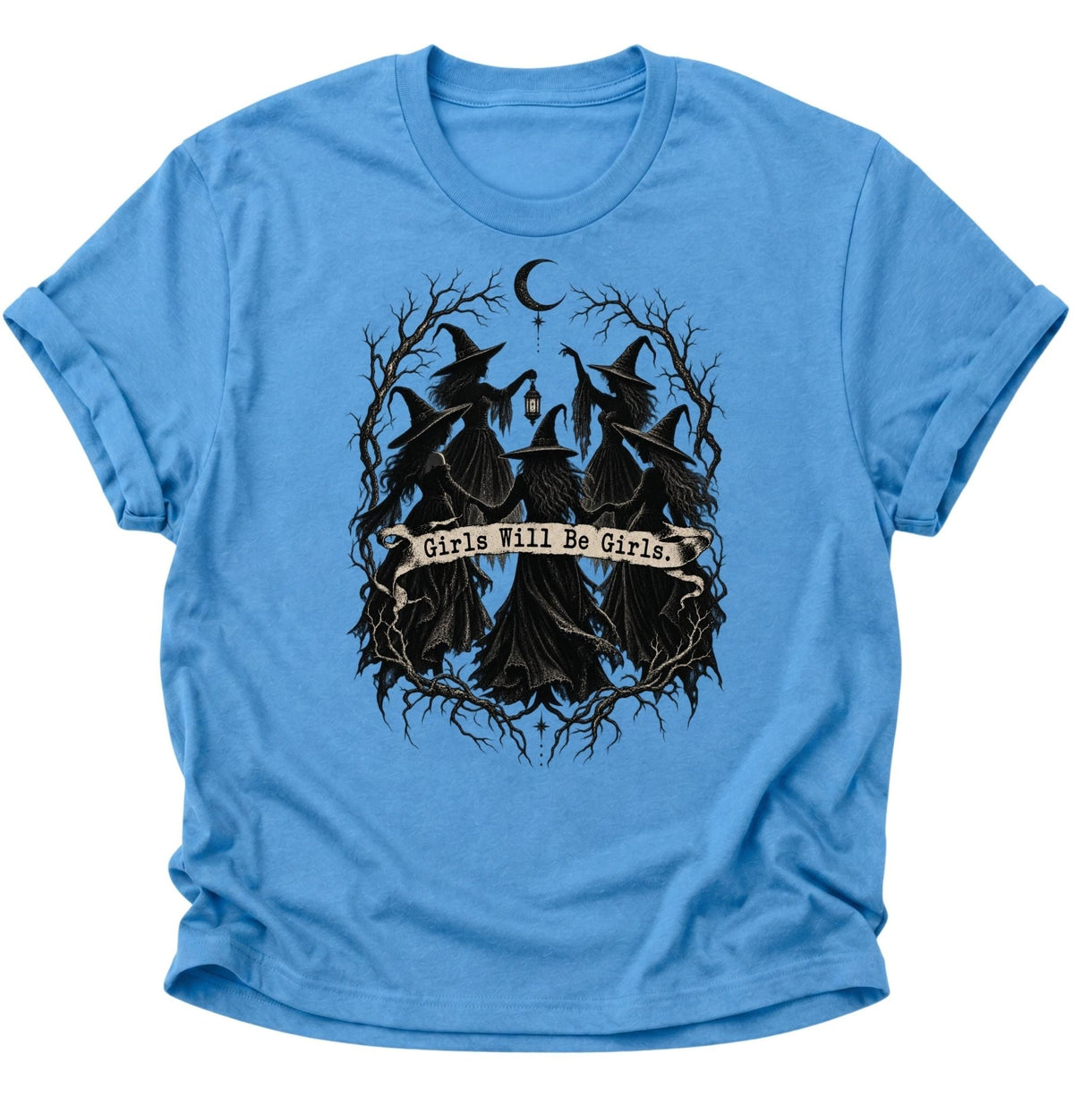 Girls Will Be Girls Hexenzirkel Unisex T-Shirt Carolina Blue - PINE & RIVER