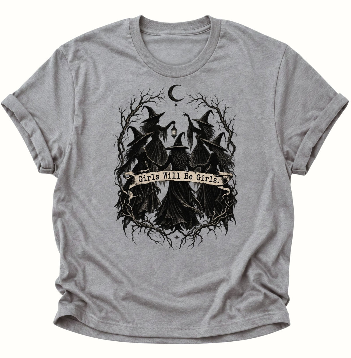 Girls Will Be Girls Hexenzirkel Unisex T-Shirt Sport Grey - PINE & RIVER