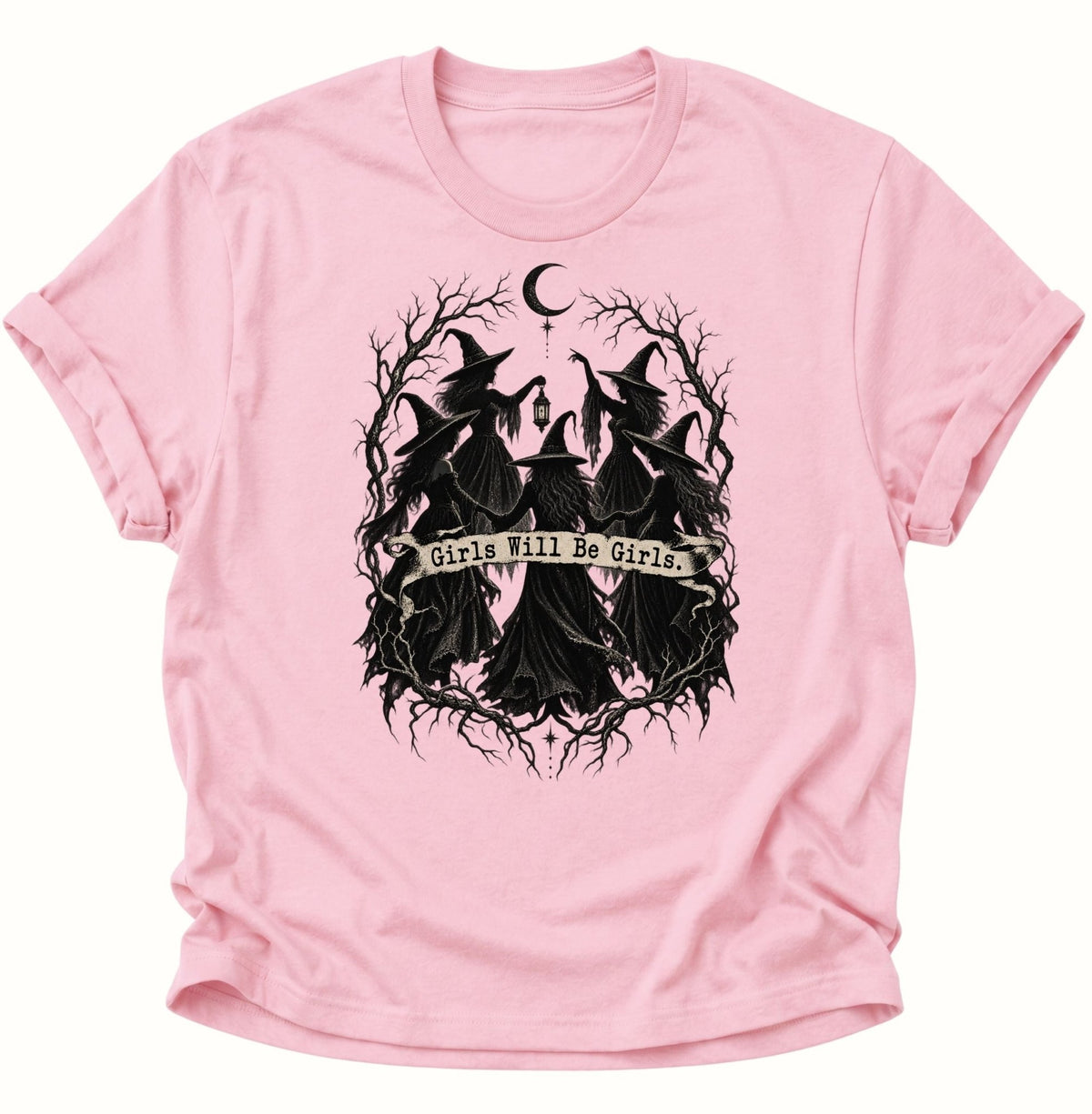 Girls Will Be Girls Hexenzirkel Unisex T-Shirt Light Pink - PINE & RIVER