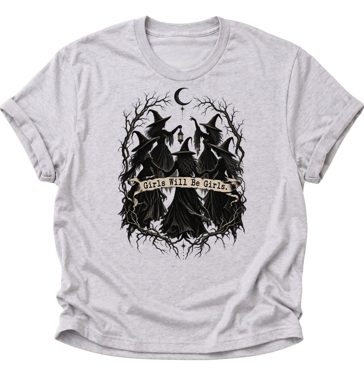 Girls Will Be Girls Hexenzirkel Unisex T-Shirt Ash Grey - PINE & RIVER