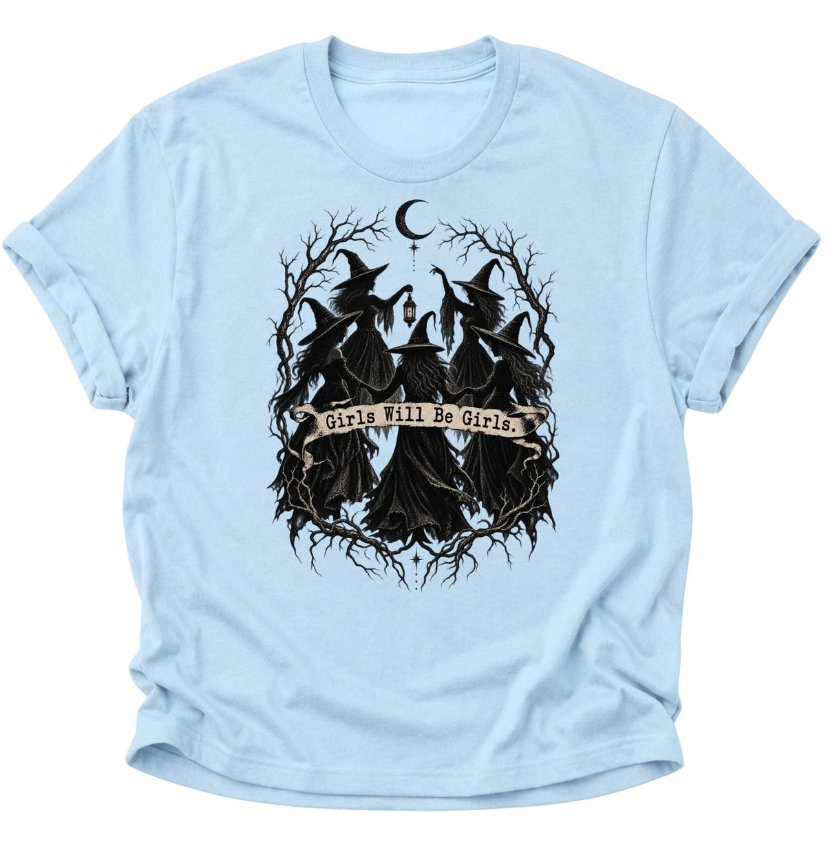 Girls Will Be Girls Hexenzirkel Unisex T-Shirt Light Blue - PINE & RIVER