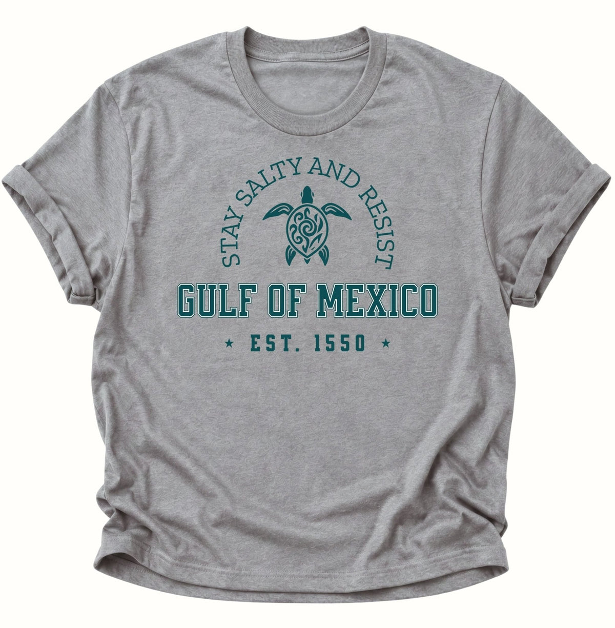 Gulf of Mexico Stay Salty and Resist Unisex T-Shirt Sport Grey - PINE & RIVER