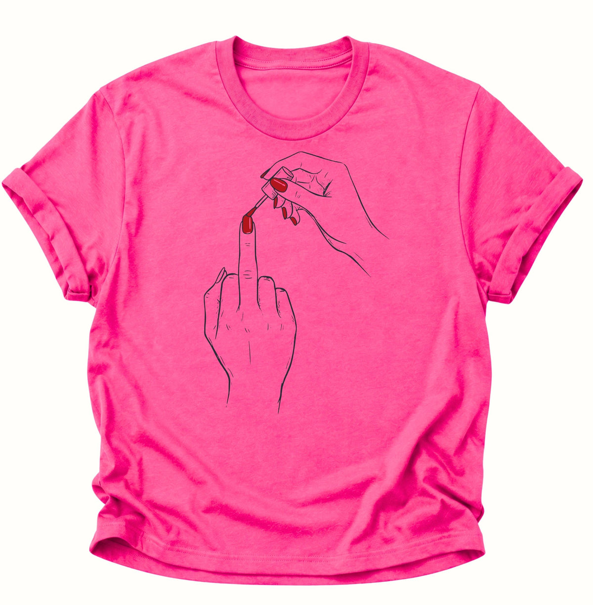 Nagellack Mittelfinger Unisex T-Shirt Heliconia - PINE & RIVER