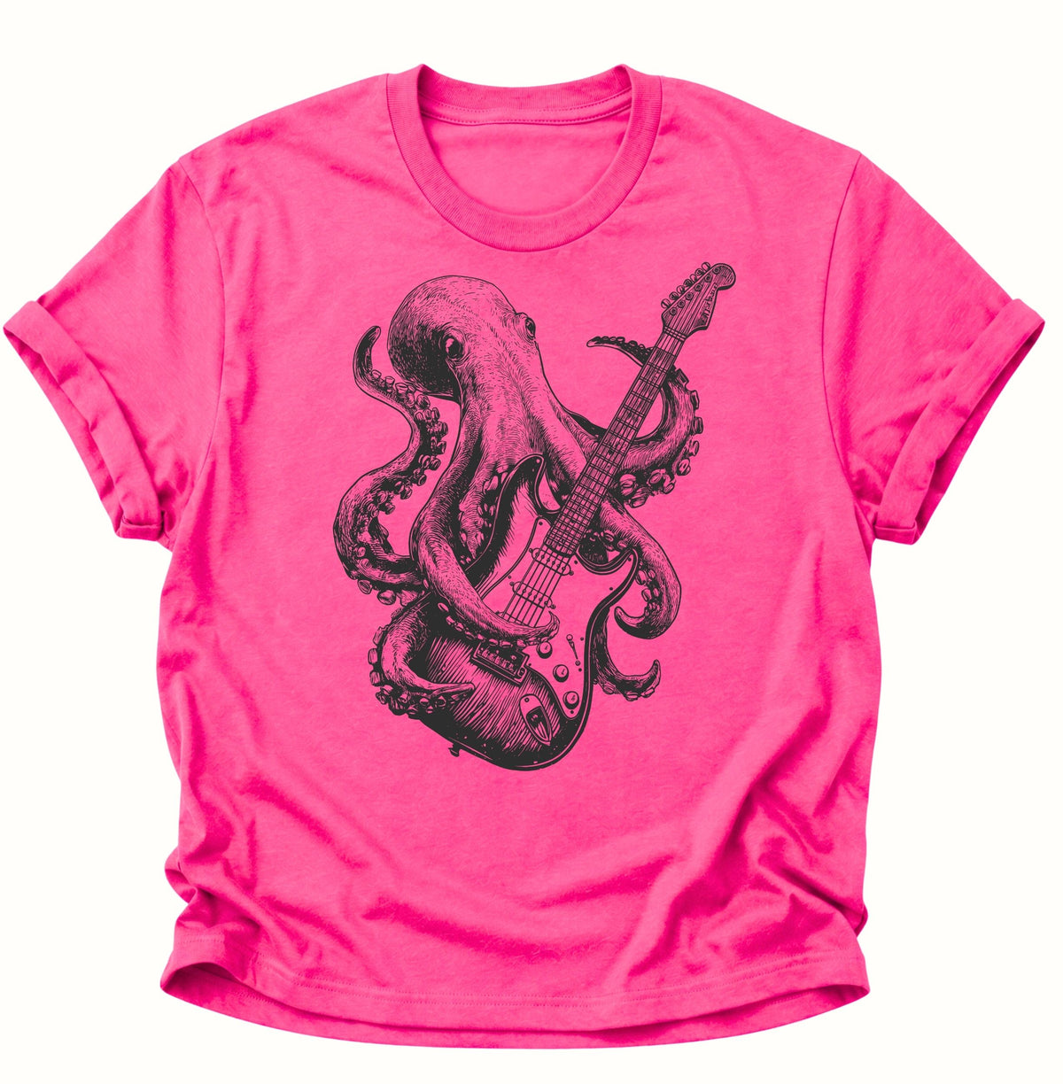 Kraken E-Gitarre Unisex T-Shirt Heliconia - PINE & RIVER