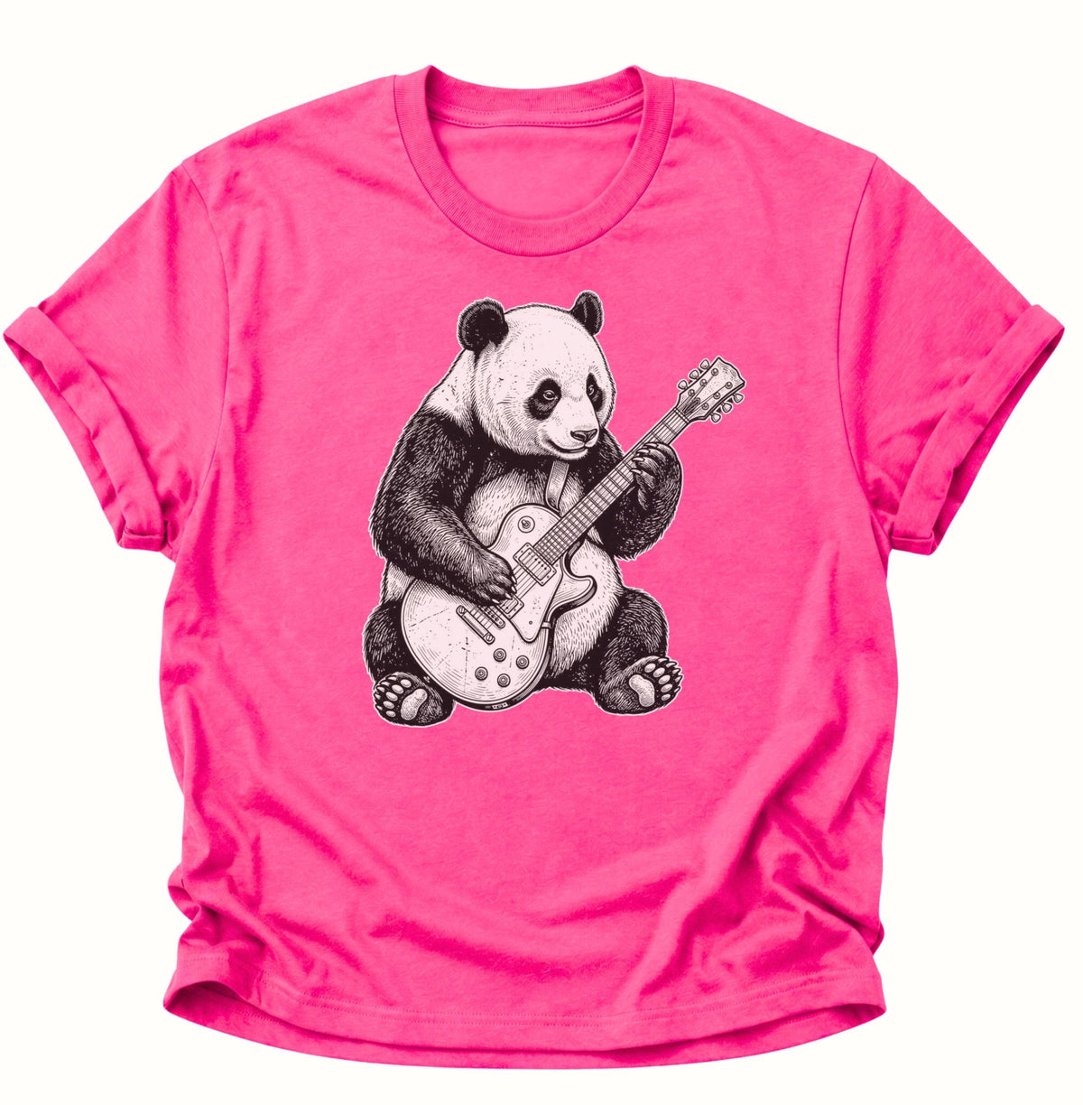Panda E-Gitarre Unisex T-Shirt Heliconia - PINE & RIVER