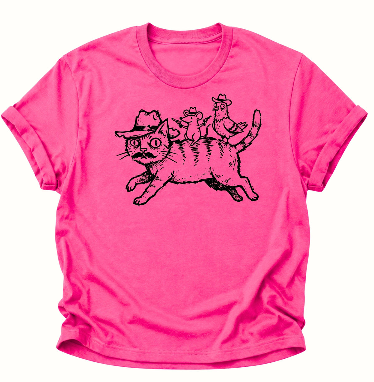 Crazy Katzen Gang Unisex T-Shirt Heliconia - PINE & RIVER