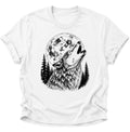 Heulender Wolf Vollmond Unisex T-Shirt Weiß - PINE & RIVER