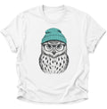 Hipster Eule Vogel Unisex T-Shirt Weiß - PINE & RIVER