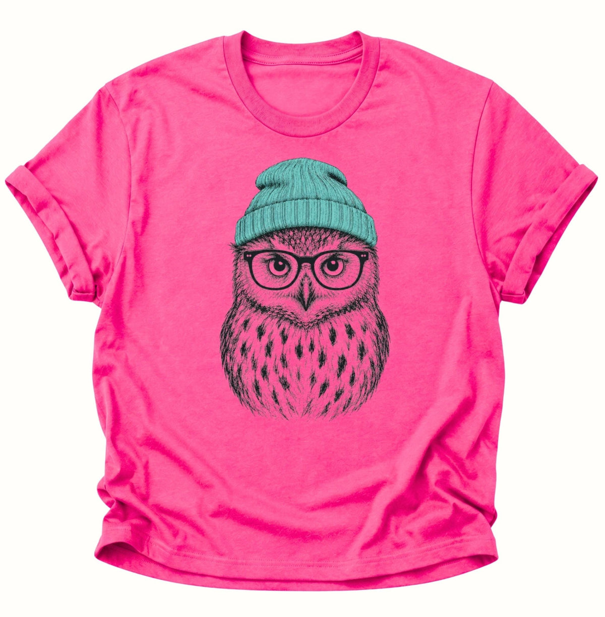 Hipster Eule Vogel Unisex T-Shirt Heliconia - PINE & RIVER