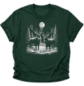 Hirsche im Vollmond Unisex T-Shirt Forest Green - PINE & RIVER