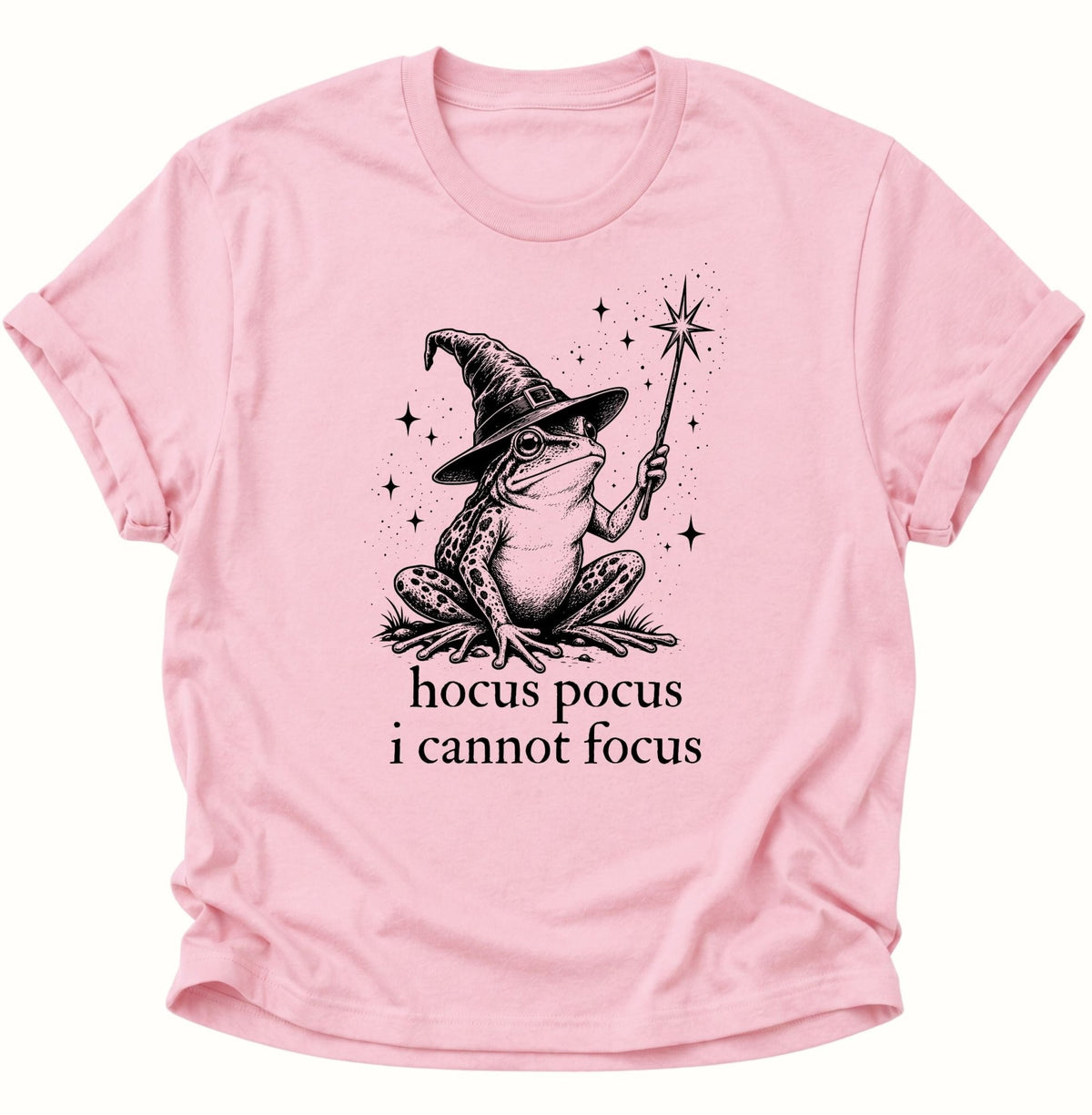 Hocus Pocus I Cannot Focus Frosch Unisex T-Shirt Light Pink - PINE & RIVER