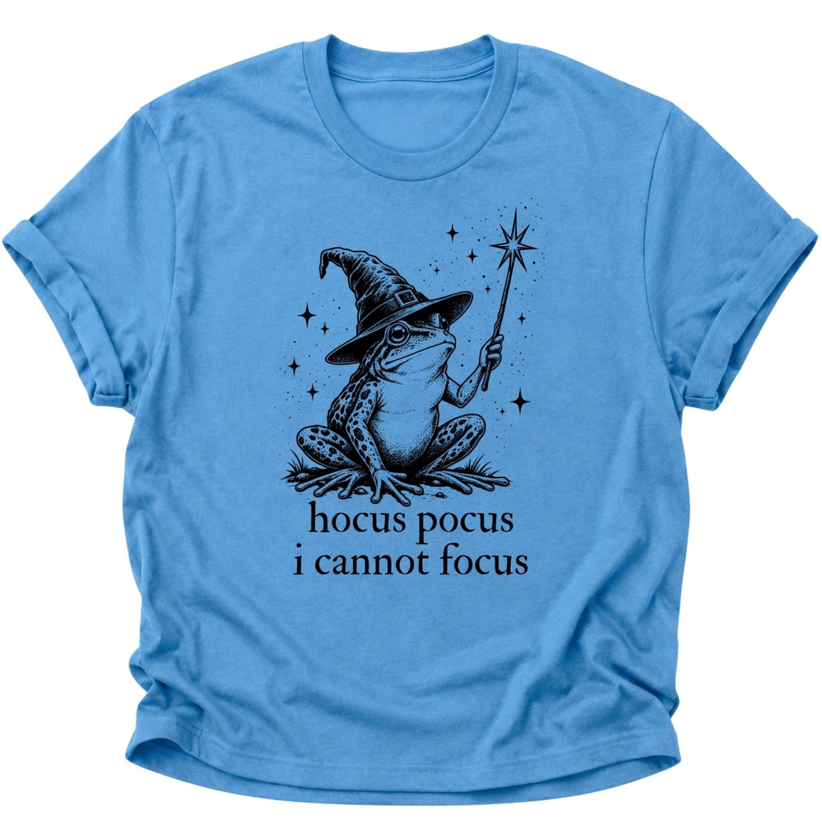 Hocus Pocus I Cannot Focus Frosch Unisex T-Shirt Carolina Blue - PINE & RIVER