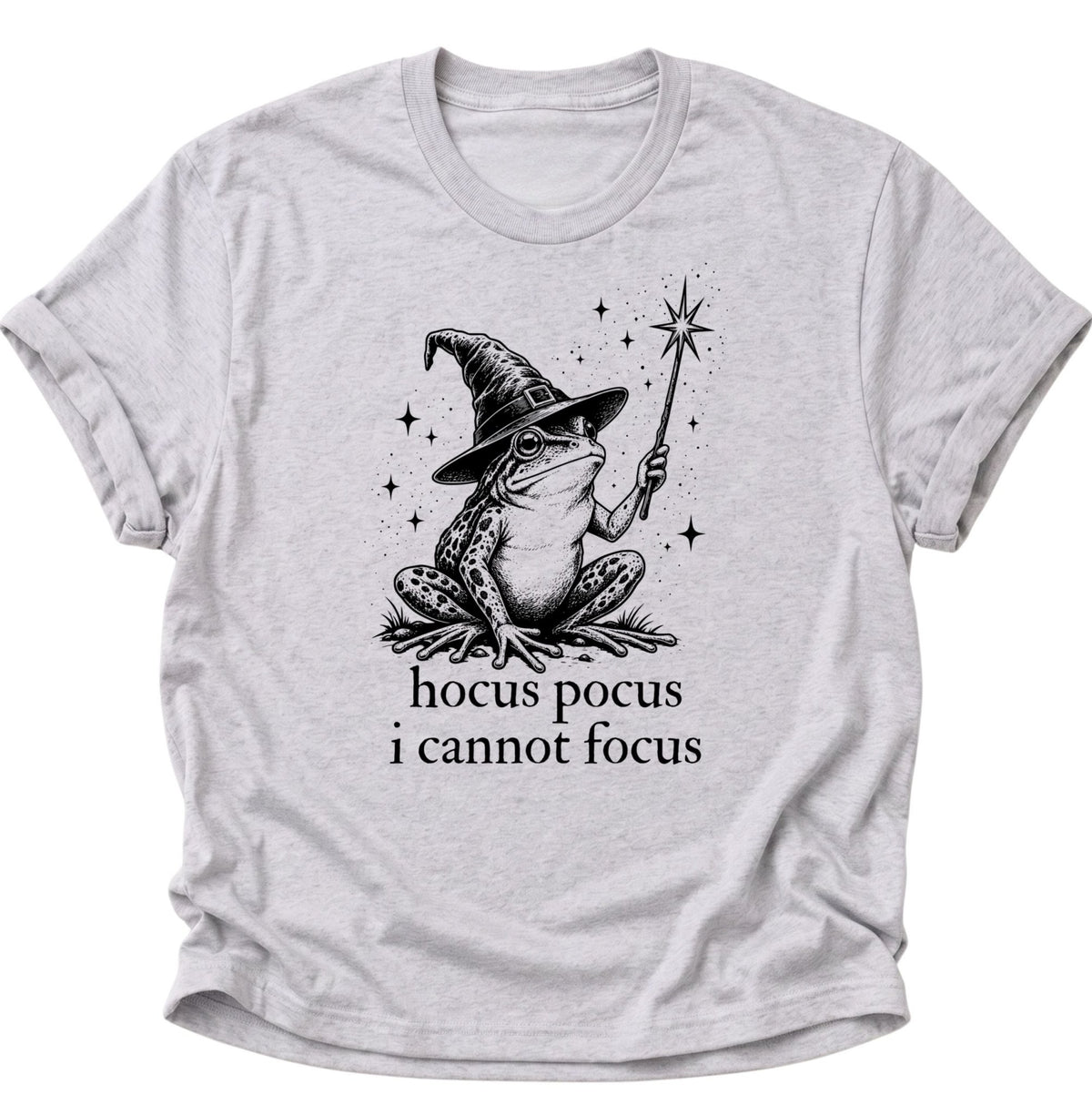 Hocus Pocus I Cannot Focus Frosch Unisex T-Shirt Ash Grey - PINE & RIVER