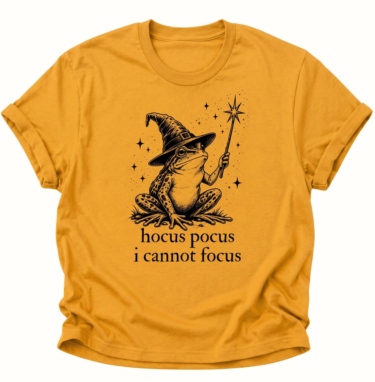 Hocus Pocus I Cannot Focus Frosch Unisex T-Shirt Gelb - PINE & RIVER