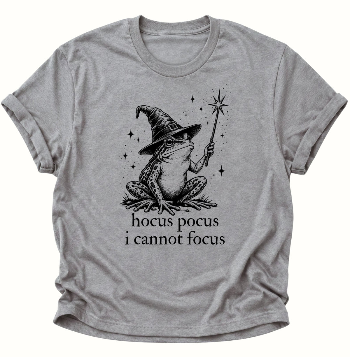 Hocus Pocus I Cannot Focus Frosch Unisex T-Shirt Sport Grey - PINE & RIVER