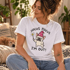 Hocus Pocus I'm Out Französische Bulldogge Unisex T-Shirt Gelb - PINE & RIVER